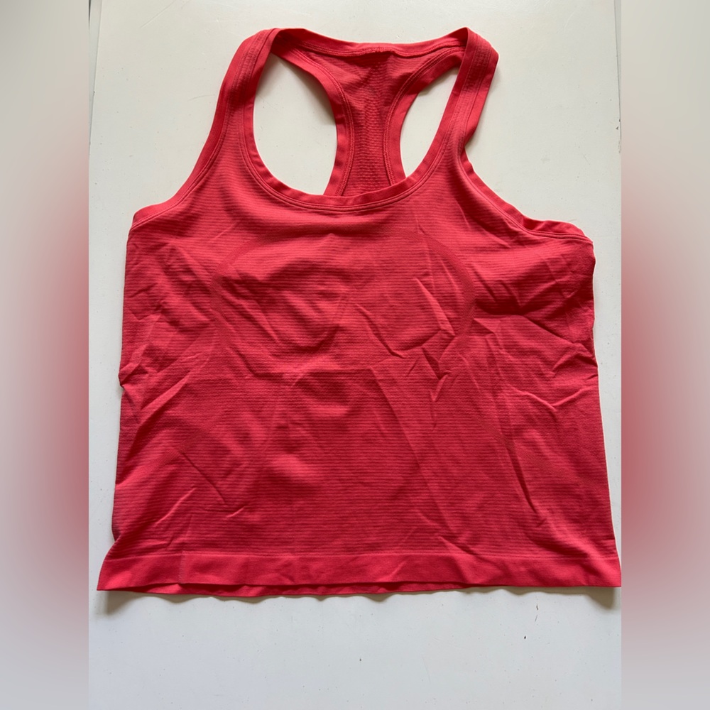 Lululemon swiftly racerback tank top race length pale raspberry